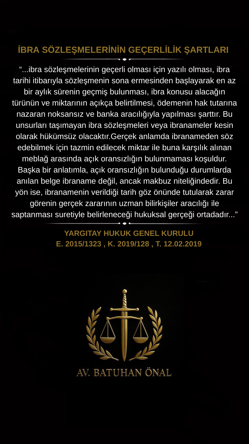 İbra Sözleşmelerinin Geçerlilik Şartları